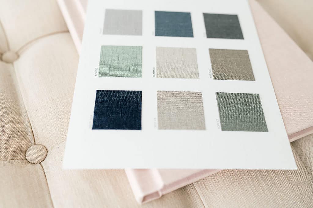 fabric swatch for album by Emerald Coast Photographer