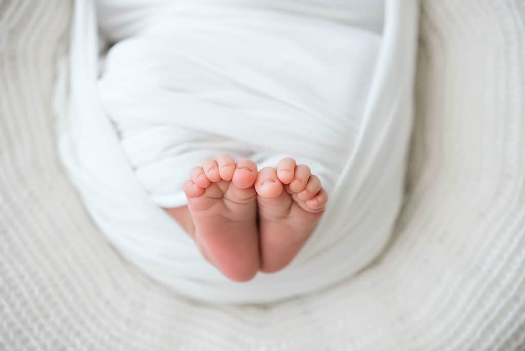 adorable newborn feet