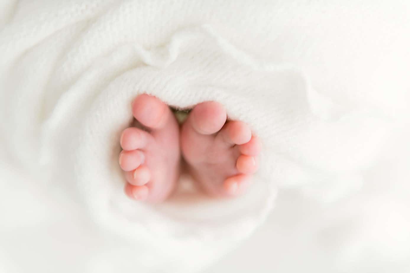 newborn feet detail shot