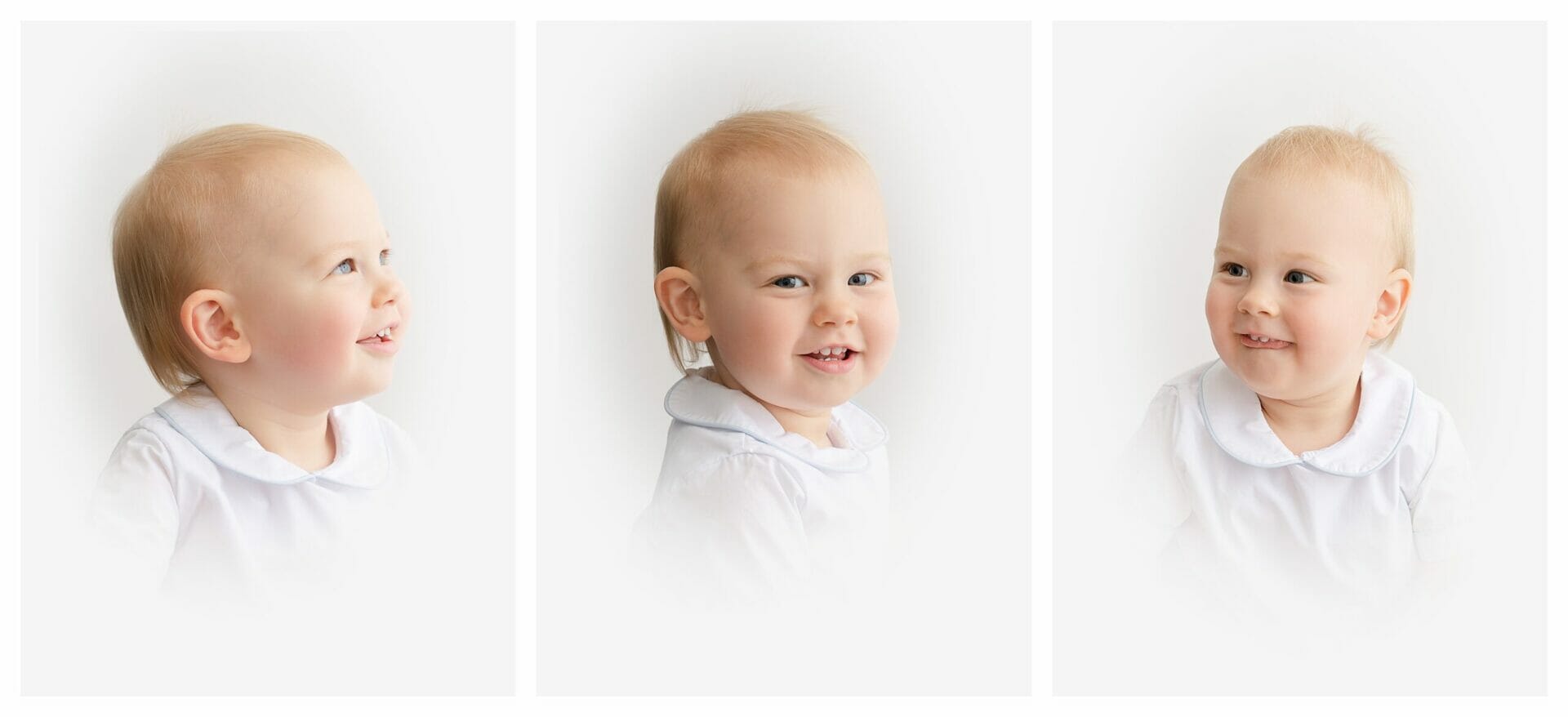 child smiling for their heirloom photography session